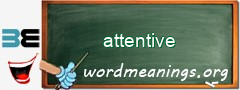 WordMeaning blackboard for attentive